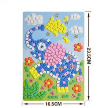 Load image into Gallery viewer, Handmade 3D Children Mosaicos DIY Foam&amp;Crystal Stickers Art EVA Cartoon Animal Dinosaur Creative Educational Toys for Kids