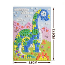 Load image into Gallery viewer, Handmade 3D Children Mosaicos DIY Foam&amp;Crystal Stickers Art EVA Cartoon Animal Dinosaur Creative Educational Toys for Kids