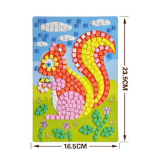 Load image into Gallery viewer, Handmade 3D Children Mosaicos DIY Foam&amp;Crystal Stickers Art EVA Cartoon Animal Dinosaur Creative Educational Toys for Kids