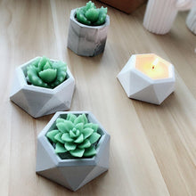 Load image into Gallery viewer, Diamond Shaped Surface Succulent Plant Flower Pot Silicone Mold DIY Ashtray Candle Holder Mold Gypsum Cement Fleshy Pot